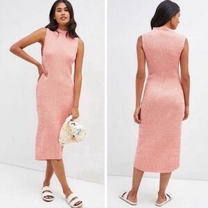 Daily Practice by Anthropologie Midi Knit Dress, Medium, Coral
